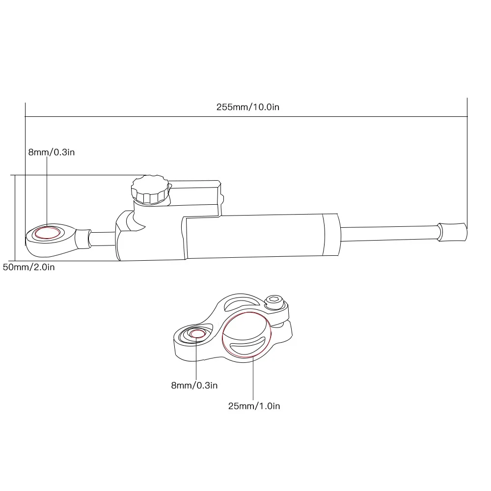 CNC Adjustable Motorcycles Ste - Steering Damper Stabilizer Kit Cnc 评论和价格
