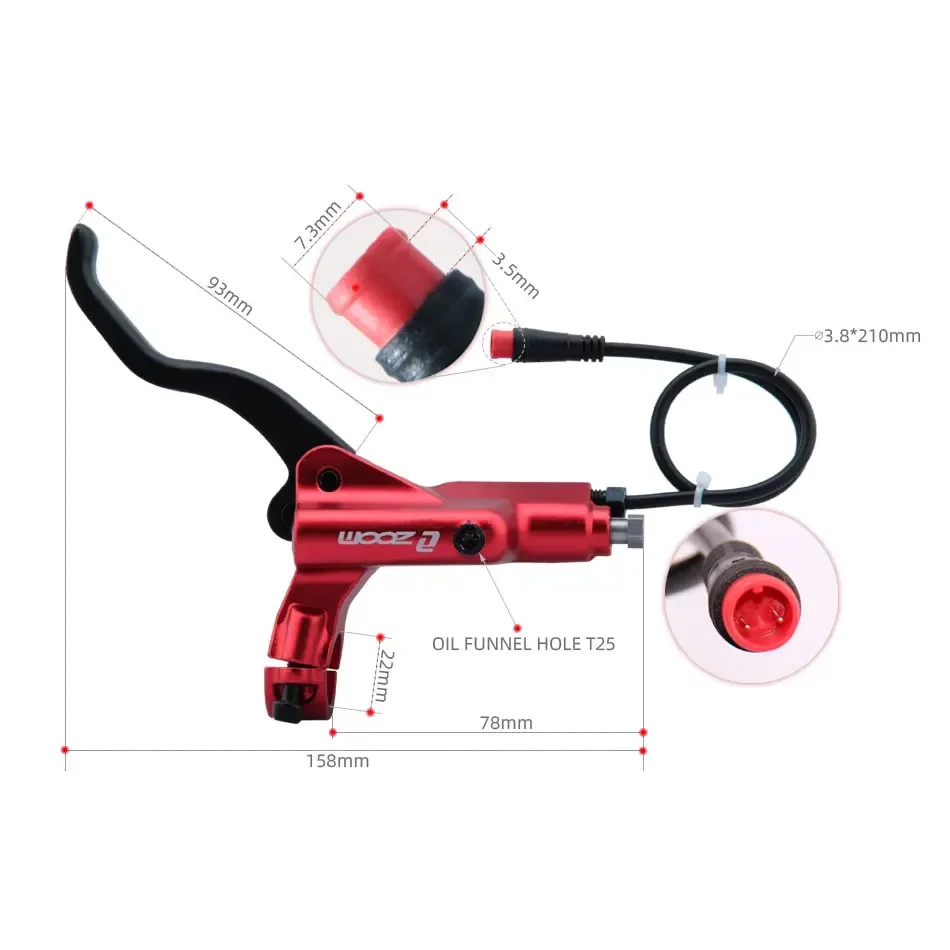 ZOOM HB-876E 4-piston Disc Hyd - Zoom Hydraulic Brake 4 Piston E-Scooter 评论和价格