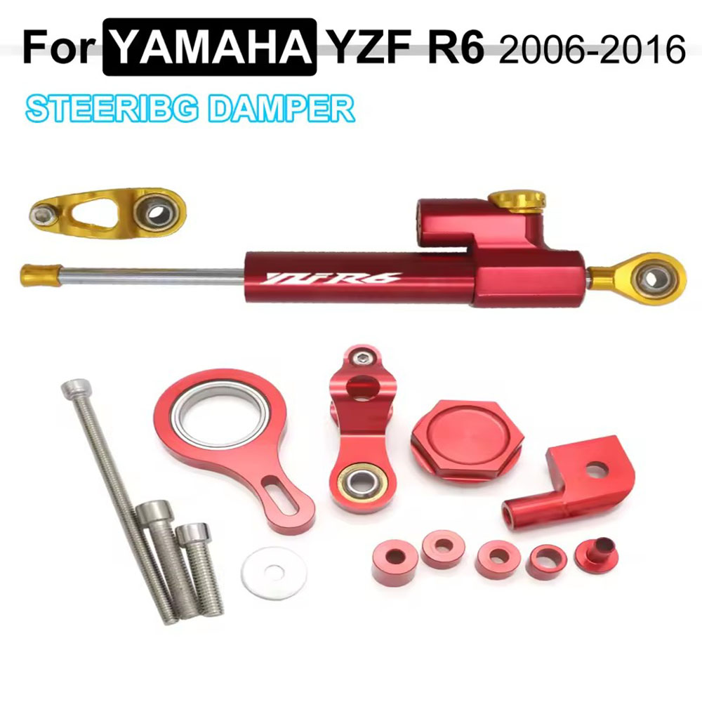 For YAMAHA YZF R1 2002-2017 R6 - Steering Damper Stabilizer Kit Cnc 评论和价格