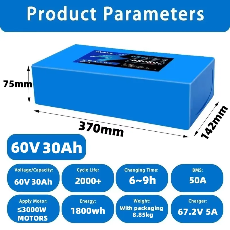 Aleaivy 60V 20AH 30AH 21700 Li - 60V 30Ah 21700 Battery Pack 评论和价格